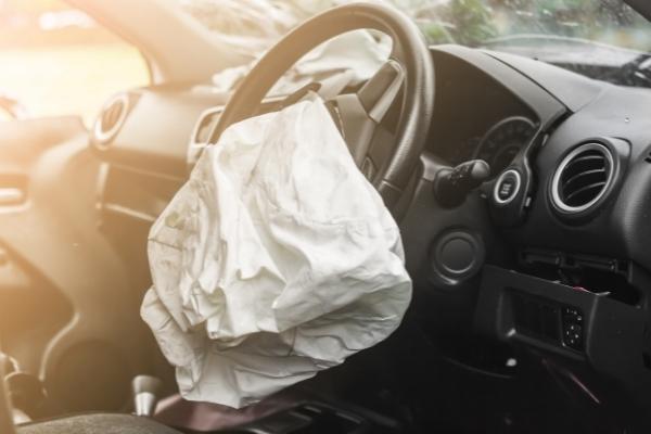 Airbag deployed after car accident