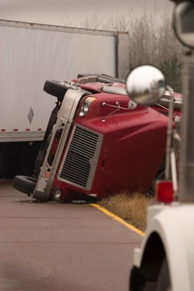 a truck accident occurred on a highway